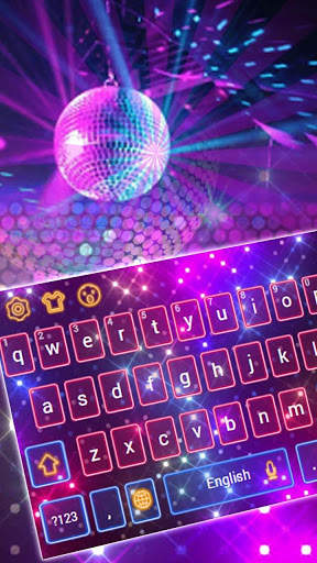 Sparkling Neon Disco Keyboard स्क्रीनशॉट 3