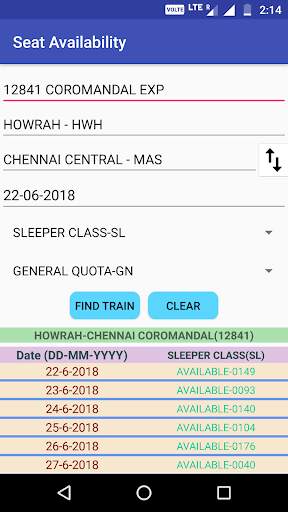 Pocket Railway Enquiry(India) screenshot 1