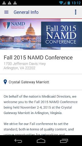 Fall 2015 NAMD Conference App screenshot 2