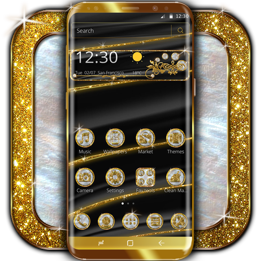 Gold Nacre Launcher Theme icon