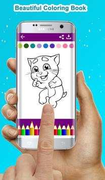 Talking Cat Tom Coloring Book screenshot 2