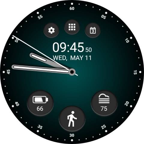 Black Classic Watch Face скриншот 7