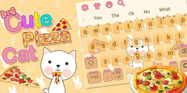 Cute Pizza Cat Keyboard Theme screenshot 6
