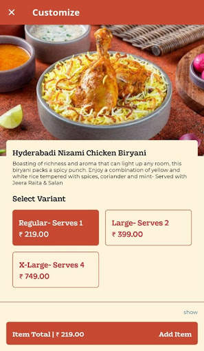 Ekdum Biryani: Order Biryani,  screenshot 6