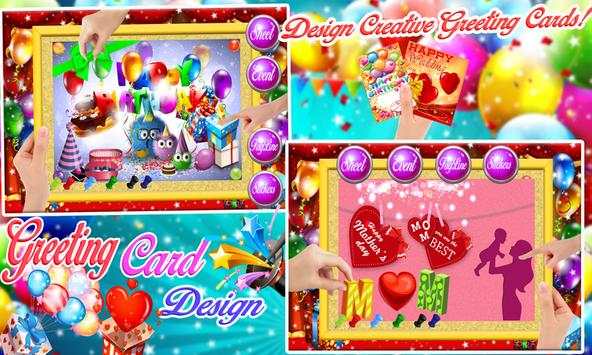 Greeting Card Design: Drawing Birthday Cards Game screenshot 3