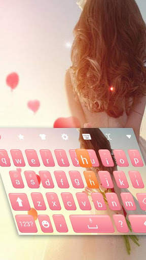 Pink Girl Keyboard Theme screenshot 1