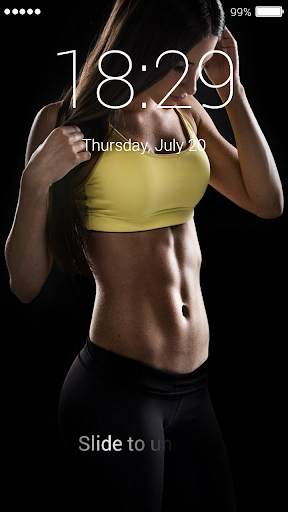 Fitness Girls Lock Screen screenshot 3