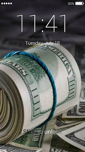 Dollars Lock Screen 1 تصوير الشاشة