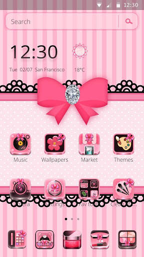 Salmon Lipstick Bowtie Theme screenshot 7