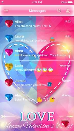 Sweet Love KK Keyboard Theme screenshot 6