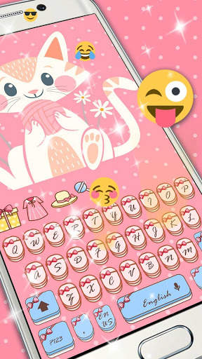 Pink Cute Keyboard स्क्रीनशॉट 4