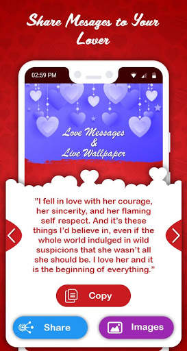 Love Messages Text SMS & Background Wallpaper screenshot 3