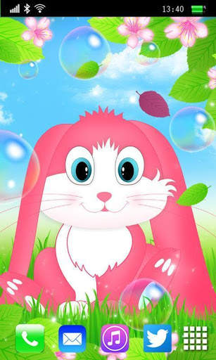 Cute Bunny live wallpaper screenshot 2