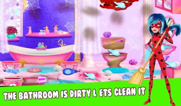 Miraculous Chat Noir Cleaning House Game screenshot 2
