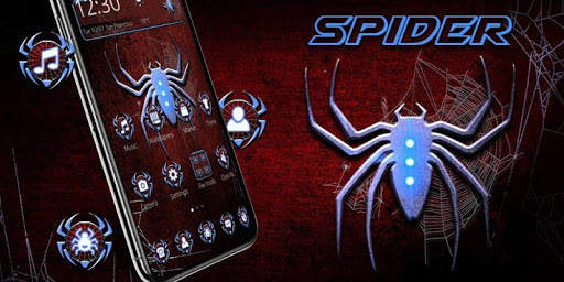 Scary Blue Spider Theme screenshot 4