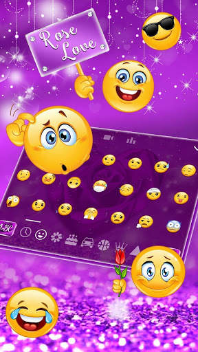 Purple Rose Keyboard screenshot 3