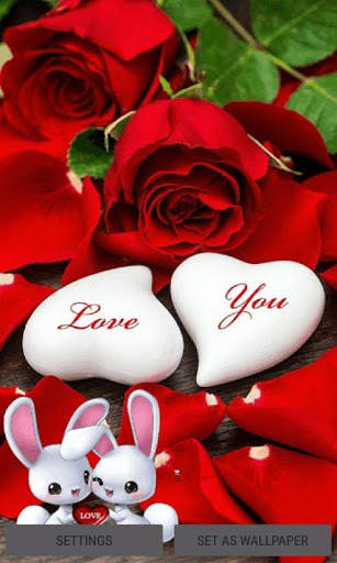 Romantic Rabbit Live Wallpaper screenshot 1