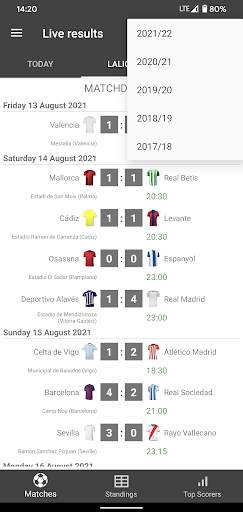 Live Scores for La Liga 2024 screenshot 7