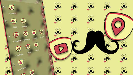 Cool Mustache Launcher Theme screenshot 4