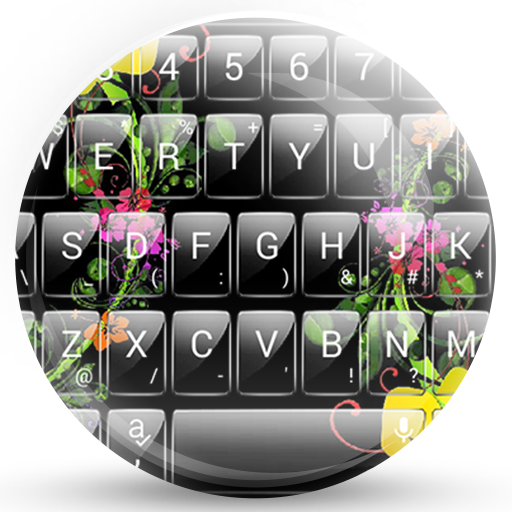 Keyboard Theme Glass Flowers icon