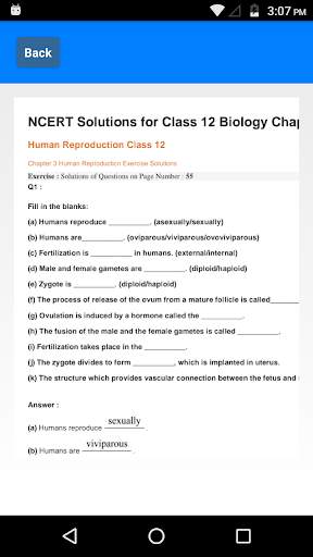 Class 12 Biology NCERT Solutions скриншот 3