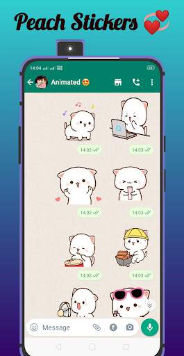 Peach Goma - Animated Stickers 1 تصوير الشاشة
