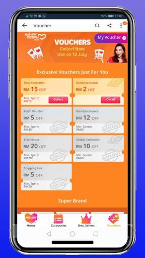 The Lazada Browser : Finders Coupons Voucher Promo screenshot 1