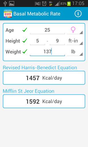 BMR Calculator screenshot 1