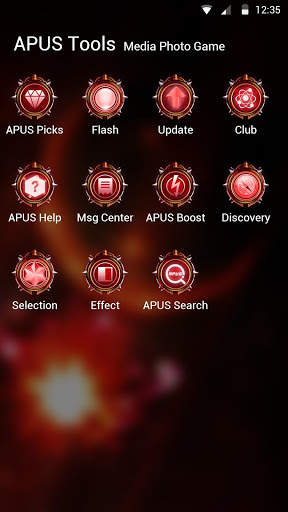 Cool Red Technology-APUS Launcher fashion theme screenshot 3