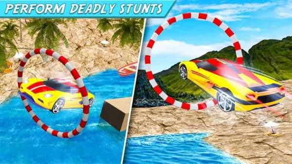 Crazy Water Surfing Car Race screenshot 2