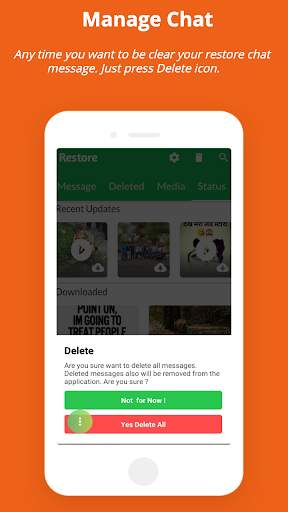 Restore : Recover Deleted messages & Status saver screenshot 3