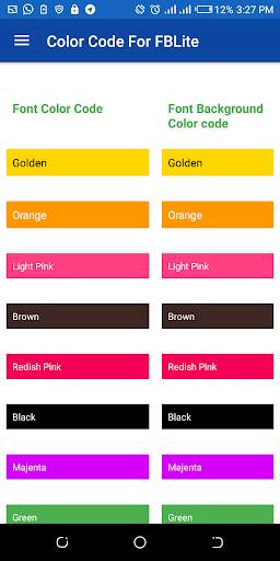 Color Code for Fblite screenshot 2