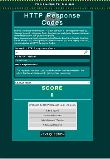 HTTP Response / Status Code screenshot 9