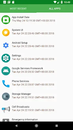 App Install Date screenshot 2