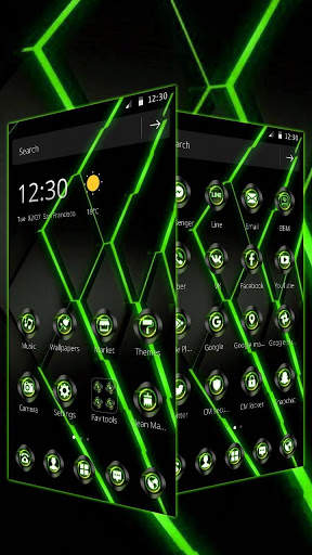 Green Neon Light Technology Theme screenshot 4