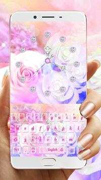 Pink Rose Clock Keyboard screenshot 3
