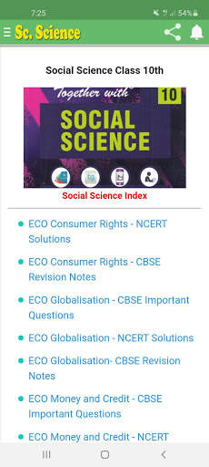 Social Science Class 10 Mobile App* screenshot 3
