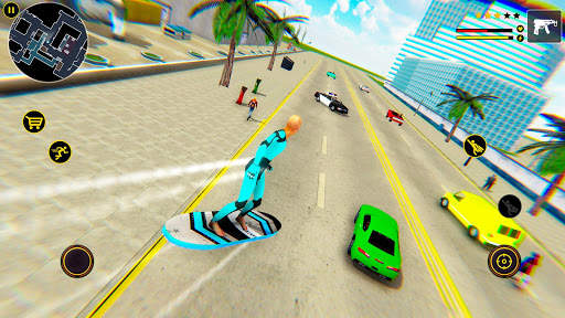 Flying Surfer Grand Robot Superhero : Crime Games screenshot 2