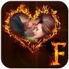 Fire Text Photo Frame icon