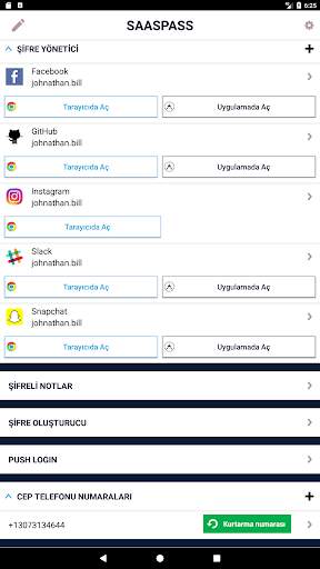 SAASPASS Şifre Yöneticisi & Au screenshot 14