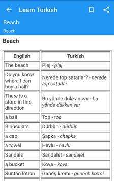 Learn Turkish screenshot 4