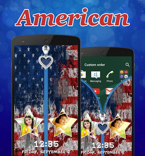 American Zipper Lock Screen screenshot 4