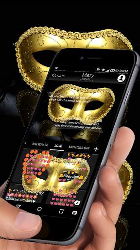 Gold Masquerade Emoji Keyboard screenshot 6