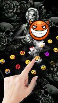 Black Rose Skeleton Lady Keyboard screenshot 3