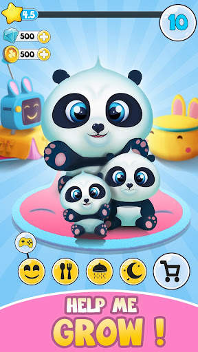 Pu - Cute giant panda bear, virtual pet care game screenshot 2