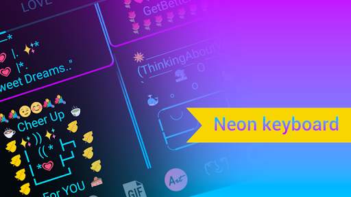 Emoji Smart Neon Keyboard स्क्रीनशॉट 3