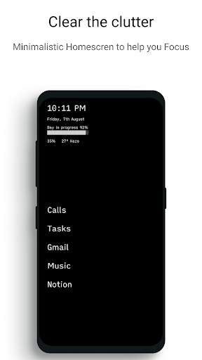 Indistractable Launcher - The Minimalist Launcher screenshot 2