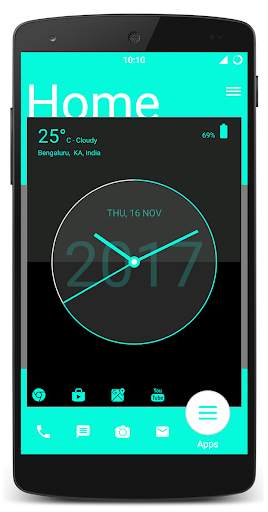 Analog Clock Launcher -Applock screenshot 5