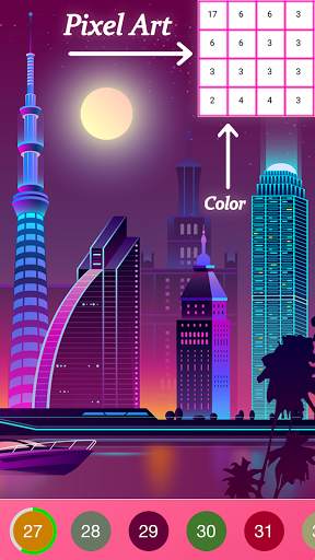Pixel Art - Color by Number, Paint by Number Game screenshot 2