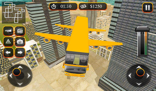 Flying School Bus Sim 2017 screenshot 8